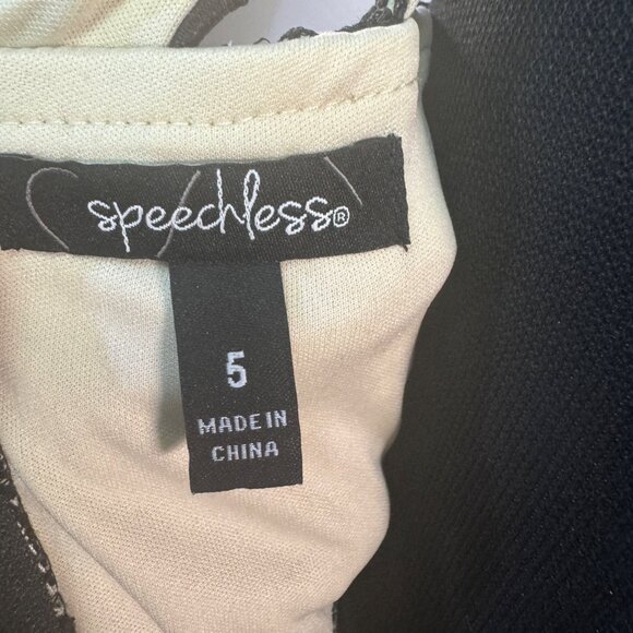 Speechless Size 5 Black & Cream Lace Sleeveless Party Dress - Picture 6 of 6